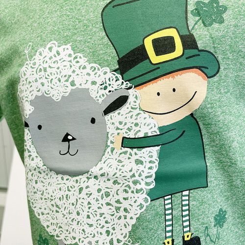 Irish Memories Irish Memories Moss Green Kids Leprechaun T-Shirt 7-8 Years