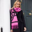 Patrick Francis Large Celtic Knot Pink & Black Wrap Scarf