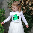 Traditional Craft Kids White Two Way Shamrock Sequin Long Sleeve Top 5-6 Years