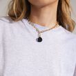 Pilgrim Charm Black Agate Pendant Lobster Clasp Gold Charm black agate