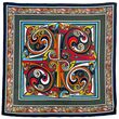 Book of Kells Celtic Knot Orange & Cream Ladies Scarf