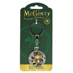 Irish Memories Spinning Leprechaun Keyring