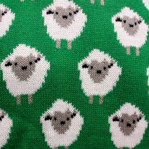 Traditional Craft Kids Green Sheep Knit Kids Jumper 5-6 Years