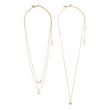 Pilgrim RAIN recycled necklaces, 2-in-1 set, rosegold-plated