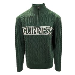 Guinness Aran Knit 1/4 Zip Jumper XS