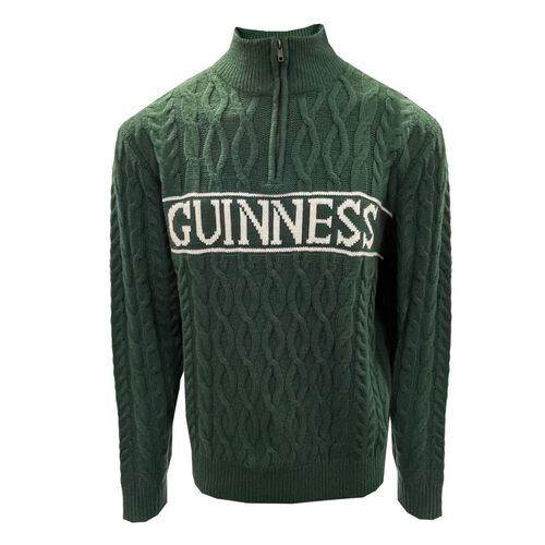 Guinness Aran Knit 1/4 Zip Jumper XXXL