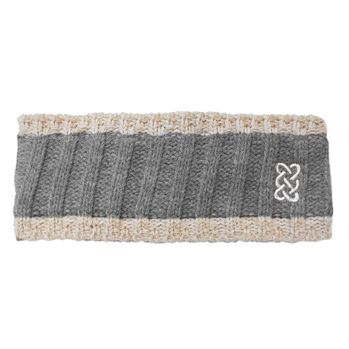 Patrick Francis Patrick Francis Grey Cream Knit Headband One size