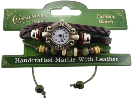 The Connemara Marble & Shamrock Three Line Watch One Size