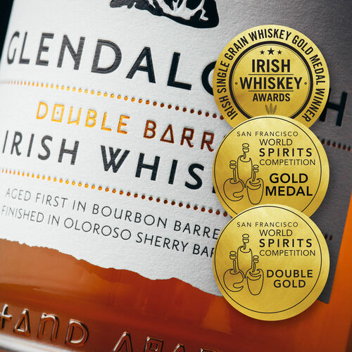 Glendalough Double Barrel Bourbon barrel aged. Sherry Oloroso barrel finished 70cl