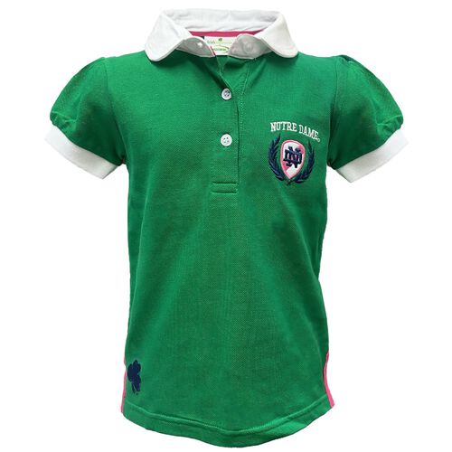 Notre Dame Kids Green Ireland Pique Kids Polo 7-8 Years