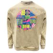 Green Island Adult Yellow Sweatshirt with Multi colour EIRE Design XS