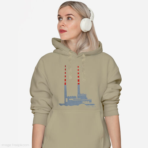 Green Island Adult Poolbeg Cross Oatmeal Hoodie XS