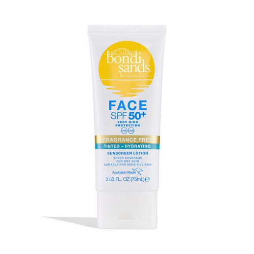 Bondi Sands SPF 50+ Fragrance Free Hydrating Tinted Face Lotion 75ml