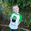 Traditional Craft Kids White/Emerald Green Sheep Ireland Raglan Kids T-Shirt 5-6 Years