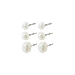 Pilgrim EDIL freshwater pearl earrings 3-in-1 set