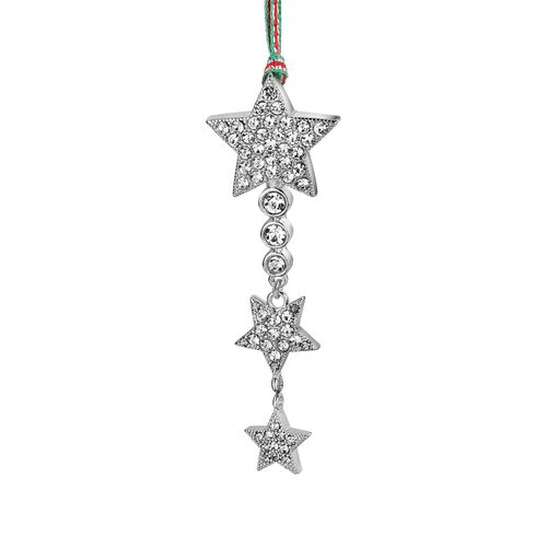 Newbridge Star With Clear Stones Christmas Decoration