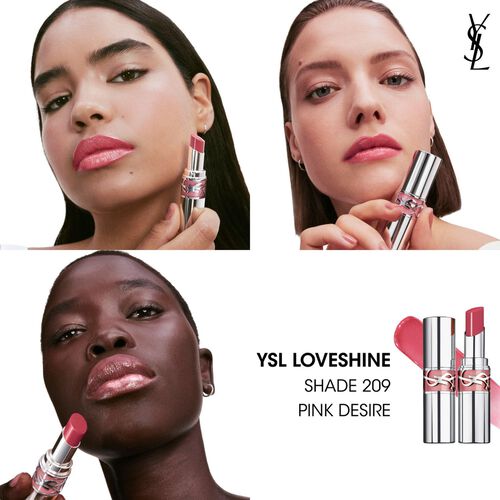 YSL Loveshine Wet Shine Lipstick 209 Pink Desire