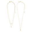 Pilgrim RAIN recycled necklaces, 2-in-1 set, gold-plated