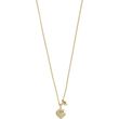 Pilgrim DIXIE recycled heart & crystal necklace gold-plated