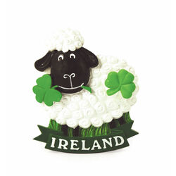 Magnet Map Sheep With Shamrock Spring Magnet