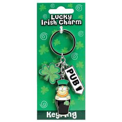 Souvenir Leprechaun Pint Keyring