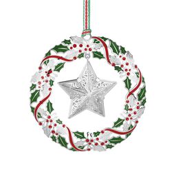 Newbridge Wreath With Star Christmas Tree Decoration