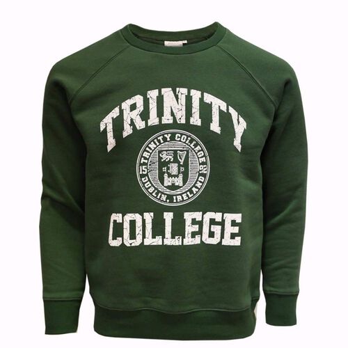 Trinity Bottle Green & White Trinity College Crest Sweatshirt  XL