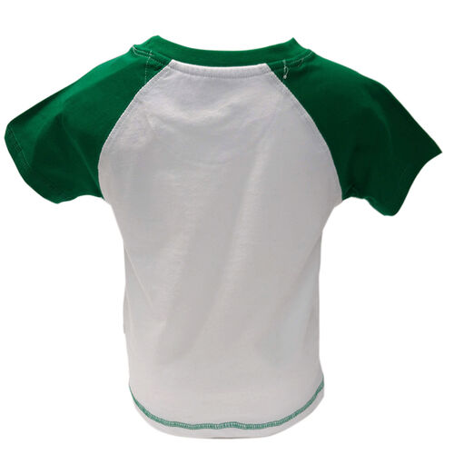 Traditional Craft Kids White/Emerald Green Sheep Ireland Raglan Kids T-Shirt 7-8 Years