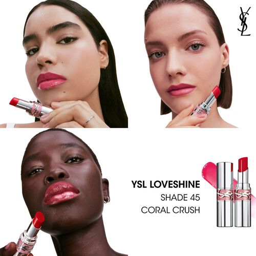 YSL Loveshine Wet Shine Lipstick 45 Coral Crush