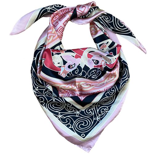 Book of Kells Celtic Baby Pink & Beige Silk Scarf