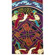 Book of Kells Large Burgandy & Navy Celtic Scarf