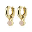 Pilgrim EVAH recycled rosa hoop earrings gold-plated