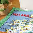 Irish Memories Natural Linen Map of Ireland Tea Towel