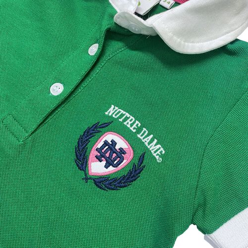 Notre Dame Kids Green Ireland Pique Kids Polo 1-2 Years