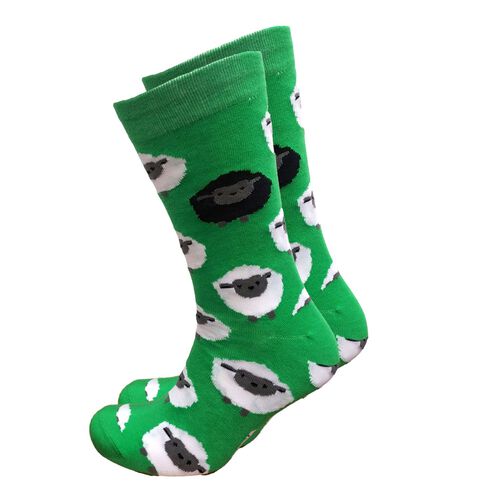 Traditional Craft Adults Sheep Socks Green