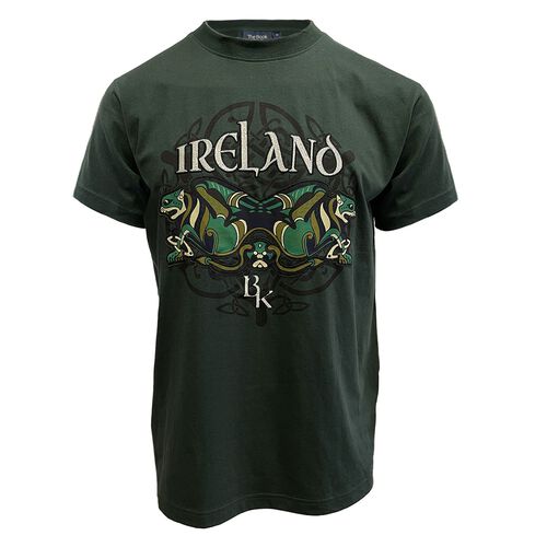 Book of Kells The Book of Kells Green Apllique T-Shirt  XL