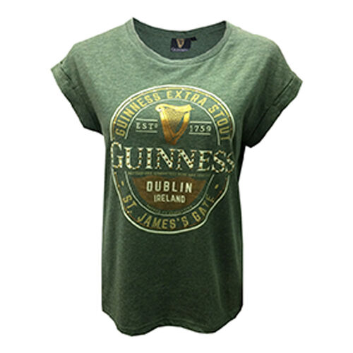 Guinness  Ladies Moss Green T-Shirt