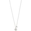 Pilgrim DIXIE recycled heart & crystal necklace silver-plated