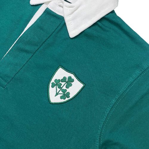 Irish Memories Retro Shamrock Crest Kids Rugby T-Shirt 5-6 Years