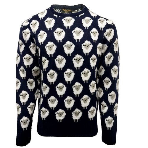 Traditional Craft Adults Navy Sheep Knit Jumper XXL