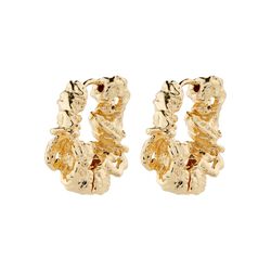 Pilgrim Act Recycled Hoop Earrings Gold Plated Act