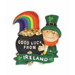 Souvenir Leprechaun Magnet With Rainbow