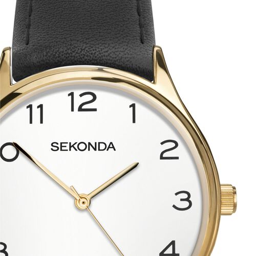 Sekonda Watches Easy Reader Men's Watch 1854 Gold / Black strap