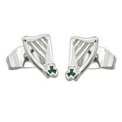 Trinity Trinity & Co. Jewellery Mini Harp With Shamrock Earrings