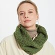 Aran Woollen Mills Infinity Cabled Scarf Green