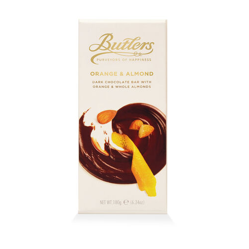 Butlers Dark Chocolate Almond & Orange Bar 180g