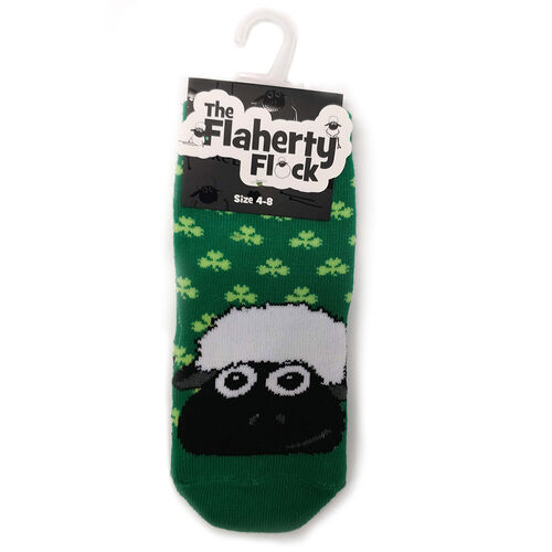 Traditional Craft Kids Green/White Shamrock Sheep Kids Socks 9-12 Months