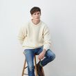 Aran Woollen Mills Traditional Aran Sweater White S