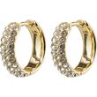 Pilgrim SHEA recycled crystal hoop earrings gold-plated