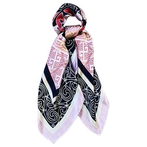 Book of Kells Celtic Baby Pink & Beige Silk Scarf